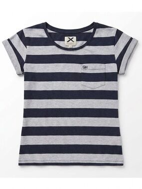 GILLY HICKS Striped Navy and White T-Shirt small